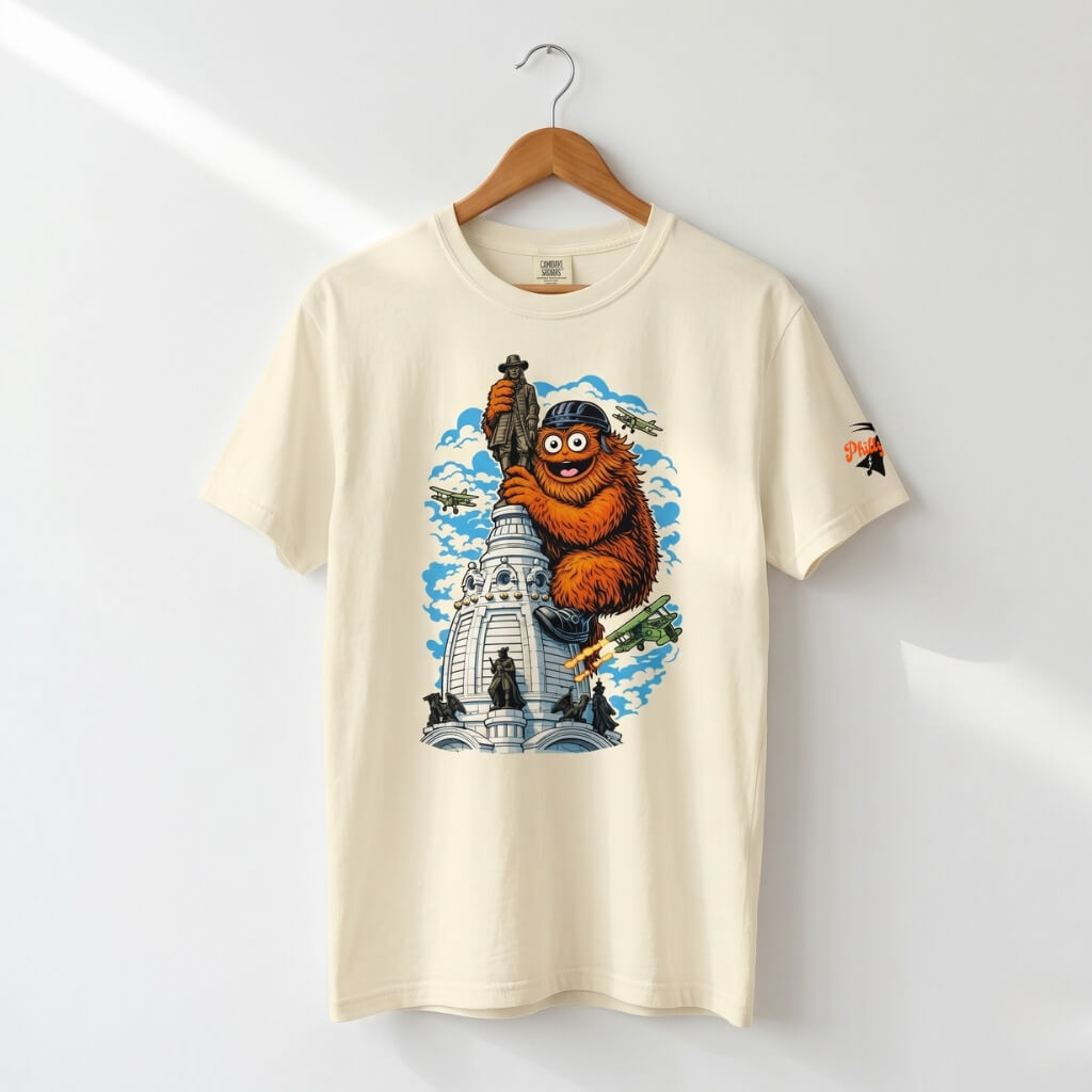 Philadelphia Flyers Gritty Kong ivory Comfort Colors t-shirt by Phillygoat