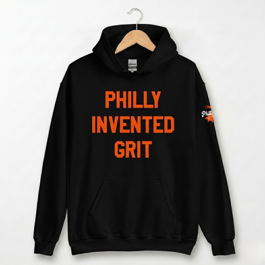 Philadelphia Flyers Philly Invented Grit black hoodie by Phillygoat