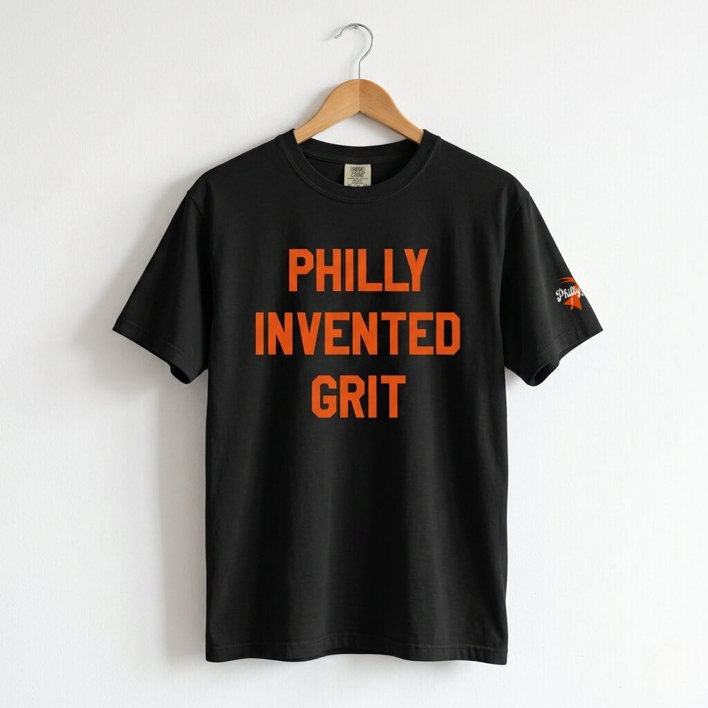 Philadelphia Flyers Philly invented grit black comfort colors t-shirt by Phillygoat