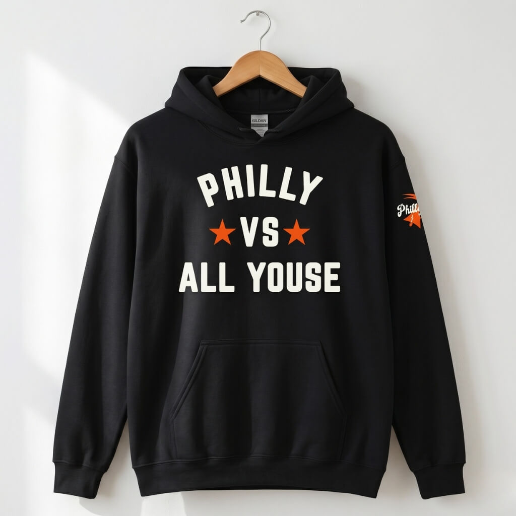 Philadelphia Flyers Philly vs All Youse black hoodie by Phillygoat