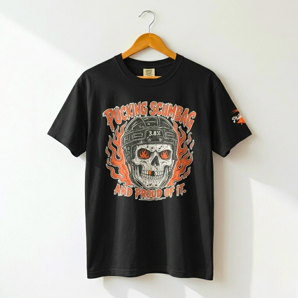 Philadelphia Flyers scumbag hockey black comfort colors t-shirt by Phillygoat