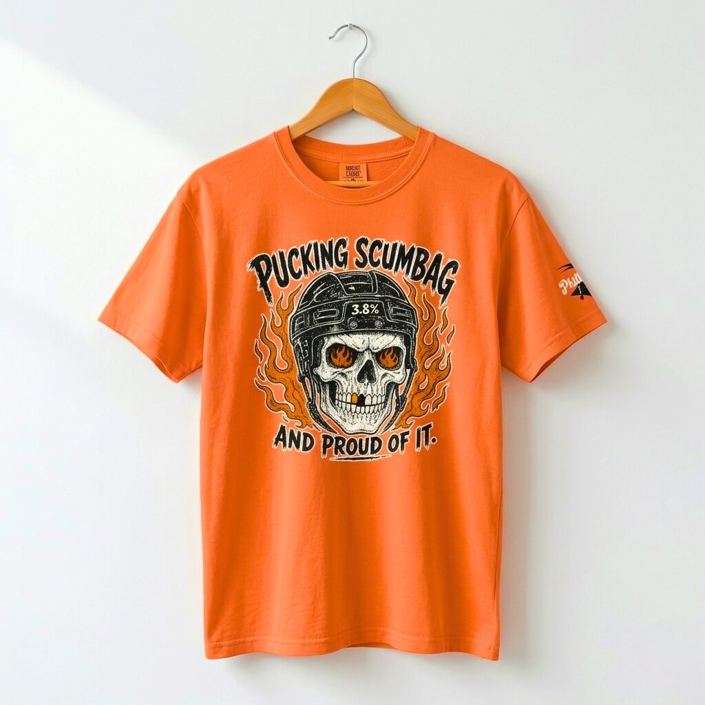 Philadelphia Flyers scumbag hockey orange comfort colors t-shirt by Phillygoat