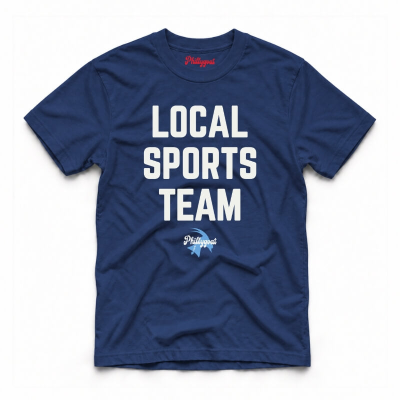 Philadelphia local sports team funny navy blue Comfort Colors t-shirt from Phillygoat