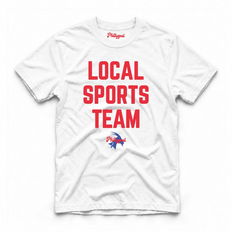Philadelphia local sports team funny white Comfort Colors t-shirt from Phillygoat