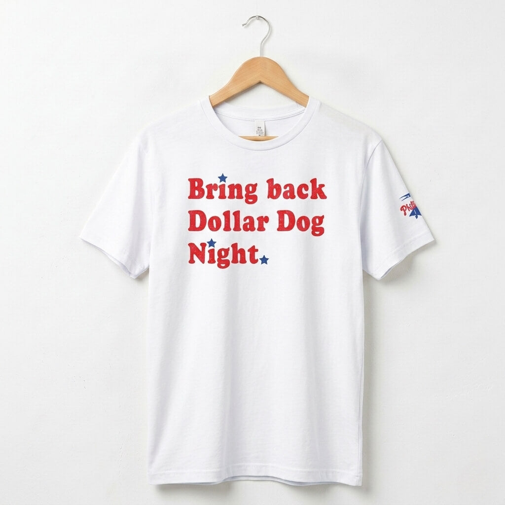 Philadelphia Phillies Bring Back Dollar Dog Night funny white shirt by Phillygoat