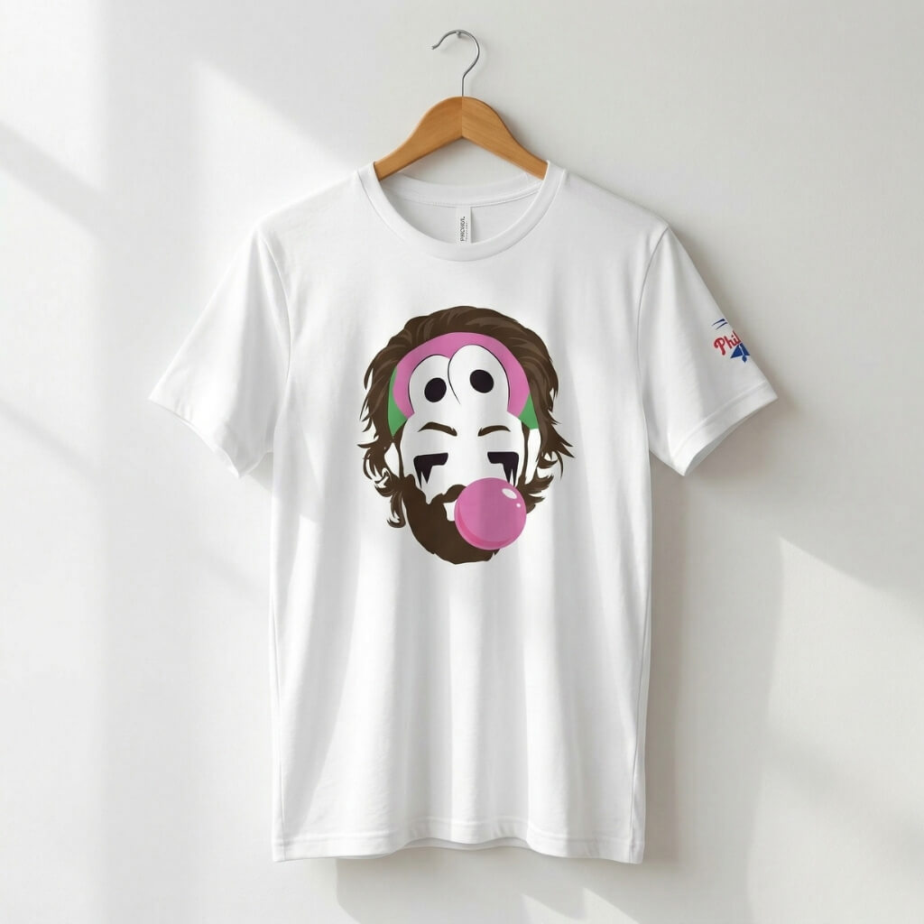 Philadelphia Phillies Bryce Harper silhouette white t-shirt by Phillygoat