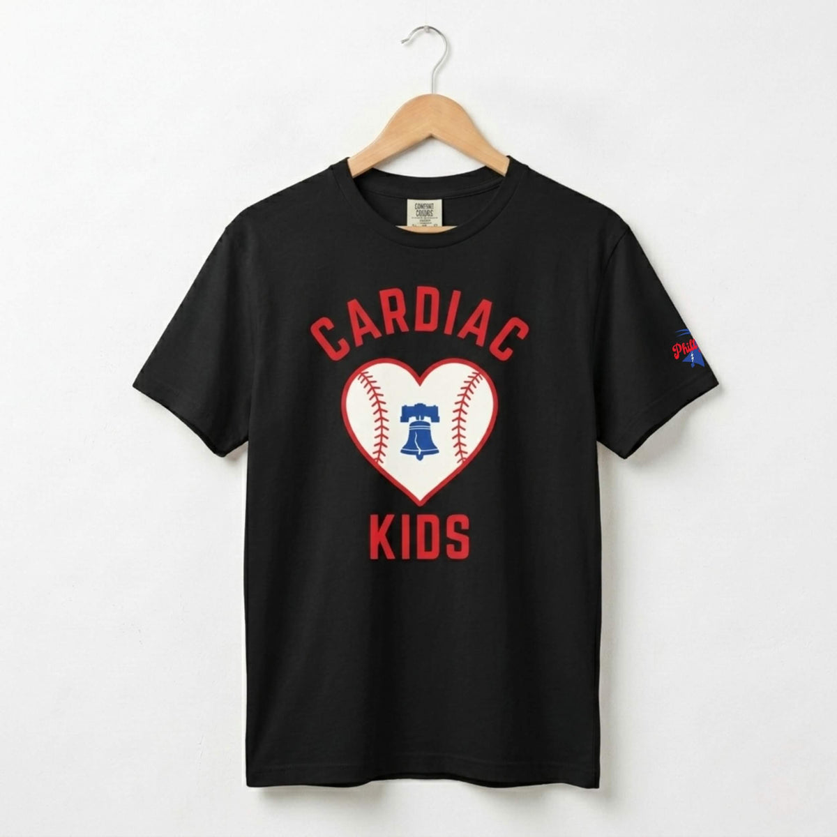 Philadelphia Phillies Cardiac Kids black Comfort Colors t-shirt by Phillygoat