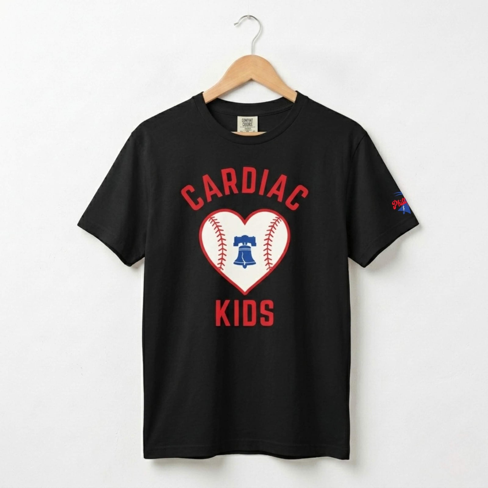 Philadelphia Phillies Cardiac Kids black Comfort Colors t-shirt by Phillygoat