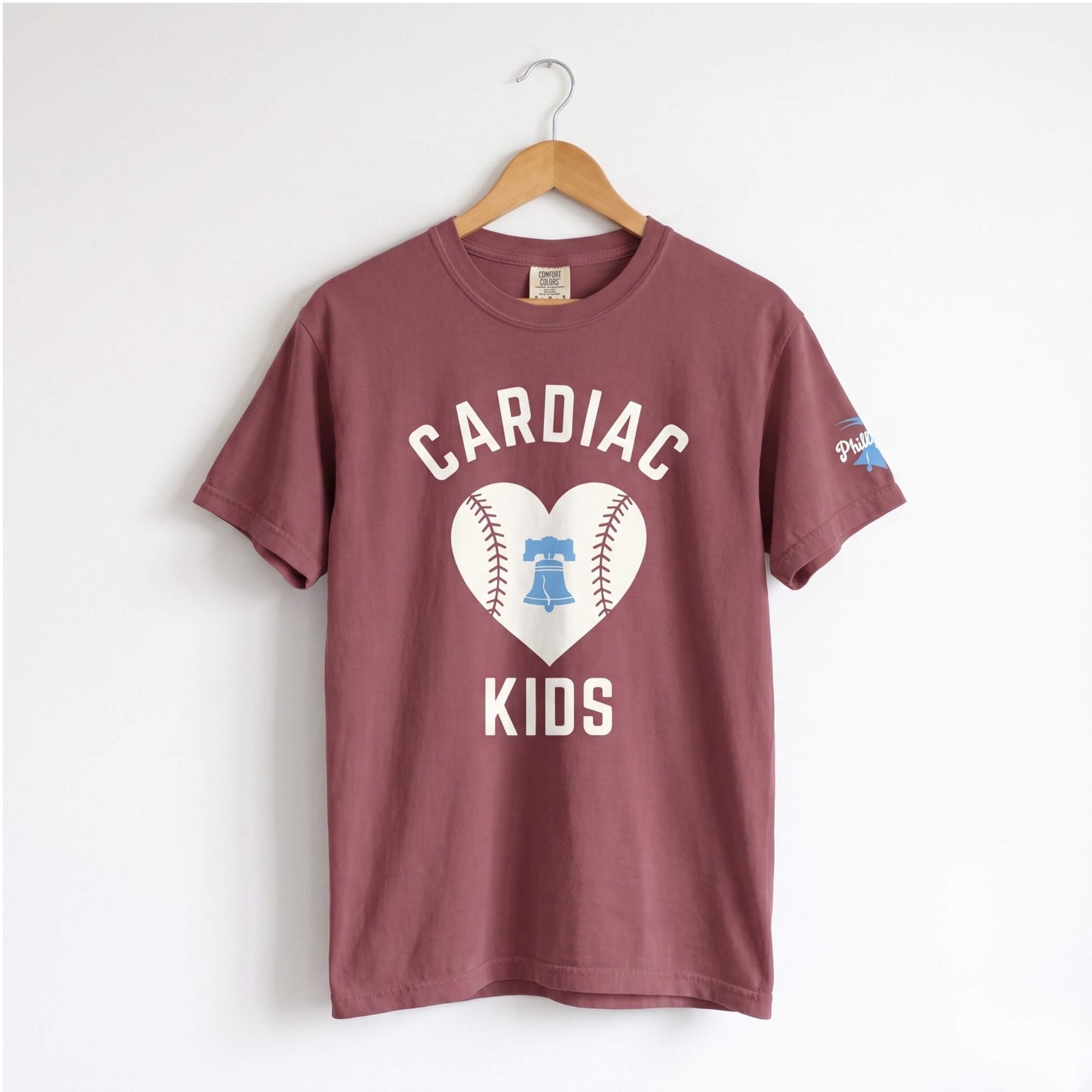 Philadelphia Phillies Cardiac Kids brickComfort Colors t-shirt by Phillygoat
