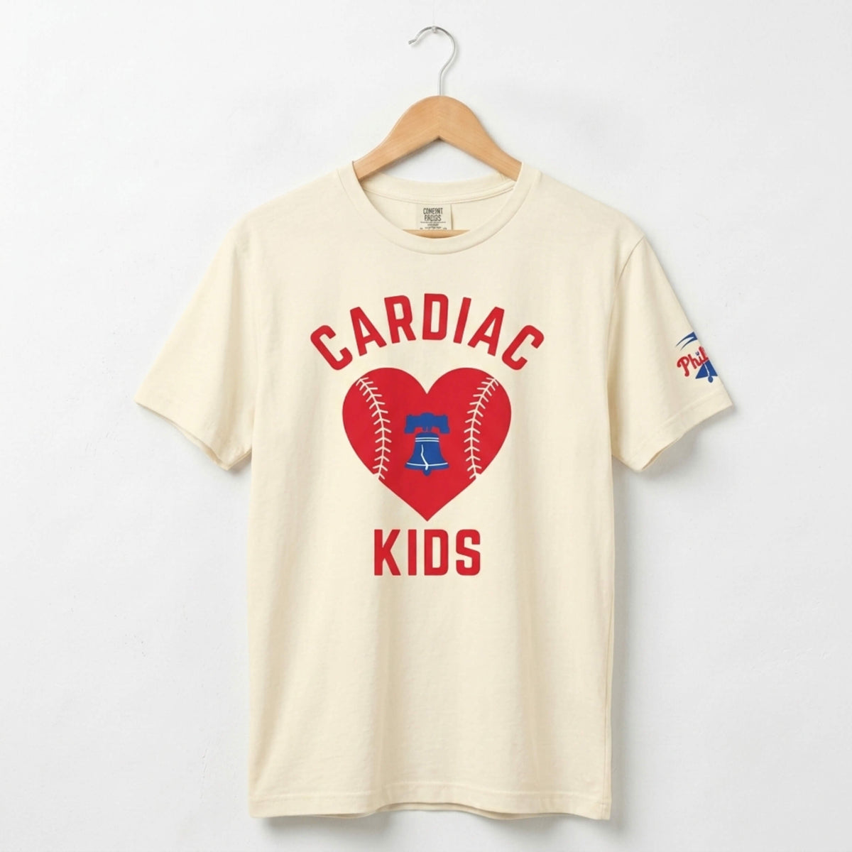 Philadelphia Phillies Cardiac Kids ivory Comfort Colors t-shirt by Phillygoat
