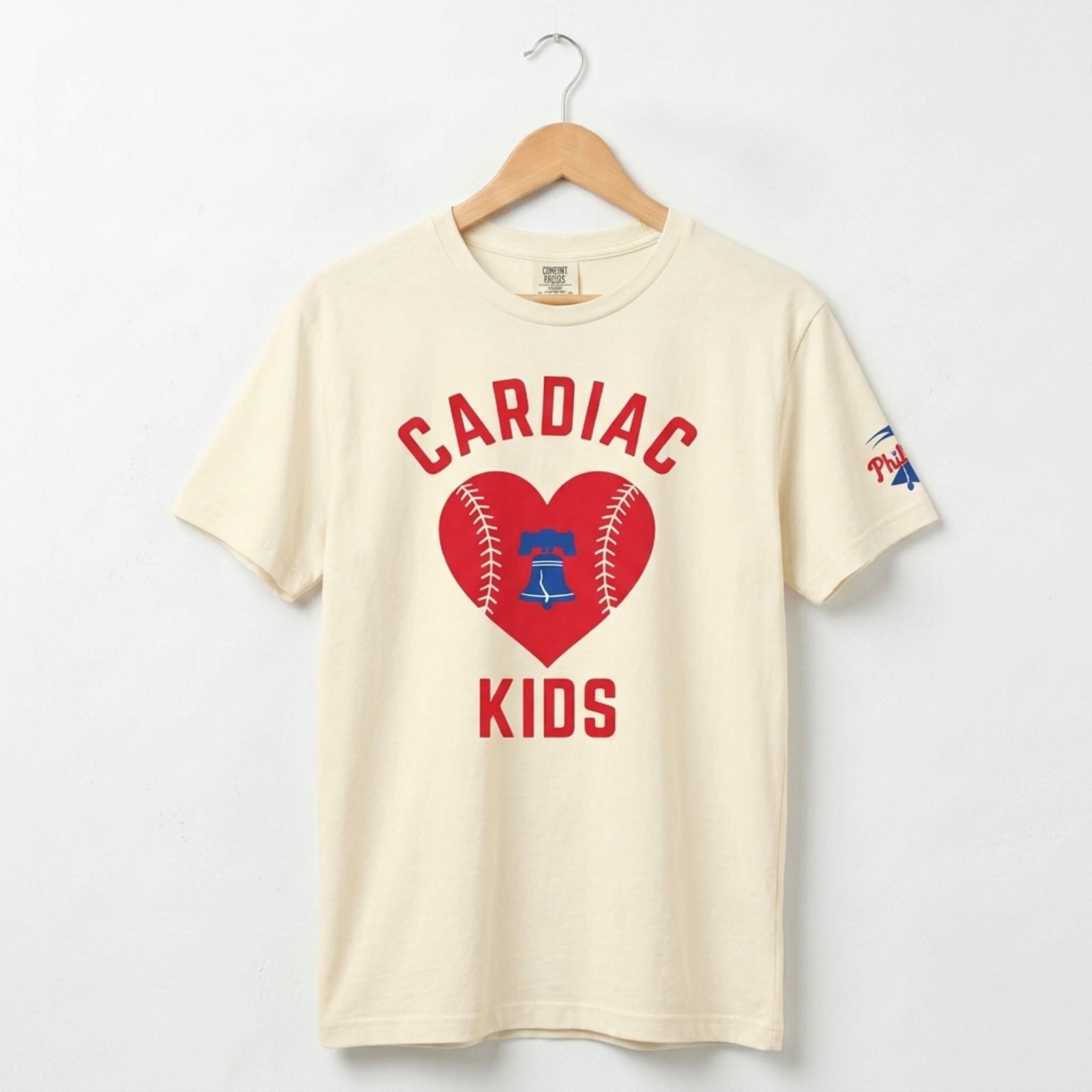 Philadelphia Phillies Cardiac Kids ivory Comfort Colors t-shirt by Phillygoat