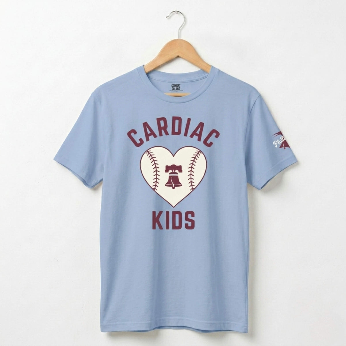 Philadelphia Phillies Cardiac Kids washed denimComfort Colors t-shirt by Phillygoat