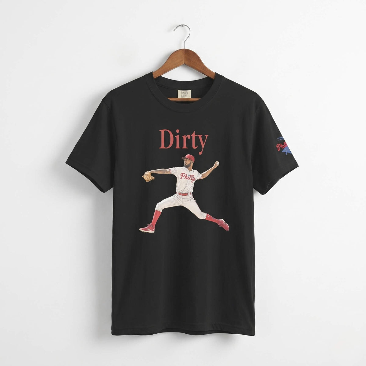 Philadelphia Phillies Christopher Sanchez Dirty Sanchez black comfort colors t-shirt by Phillygoat