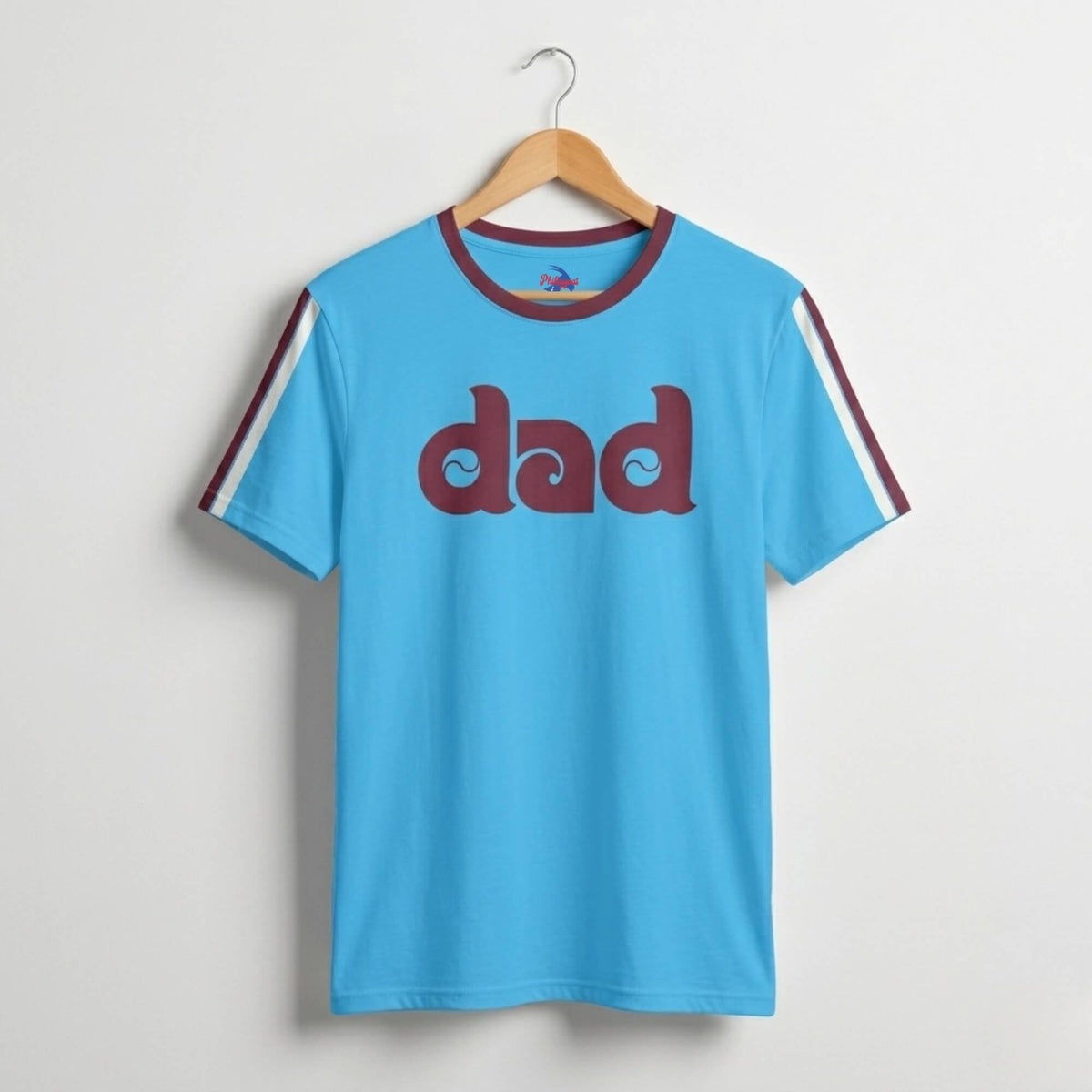 Philadelphia Phillies Baseball Dad Father's Day powder blue old school jersey t-shirt by Phillygoat