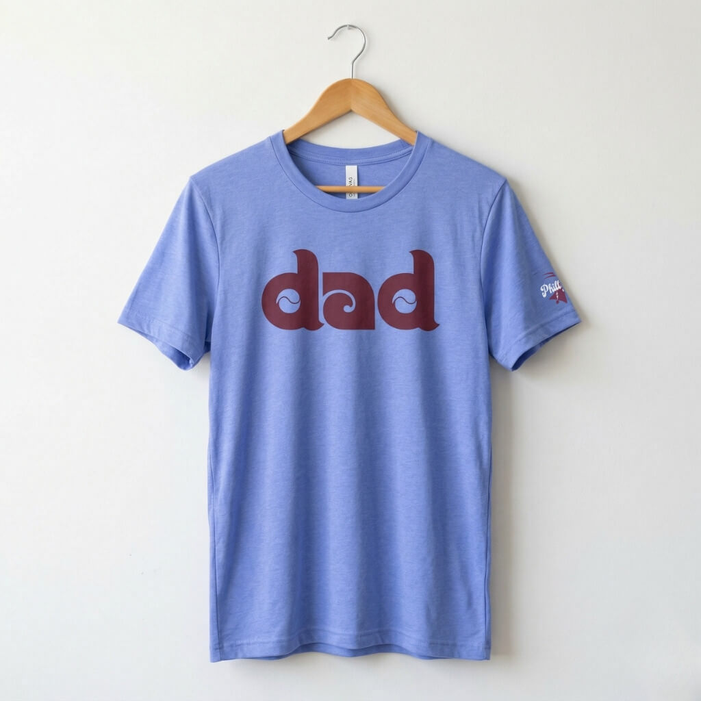 Philadelphia Phillies heather columbia blue Dad shirt by Phillygoat