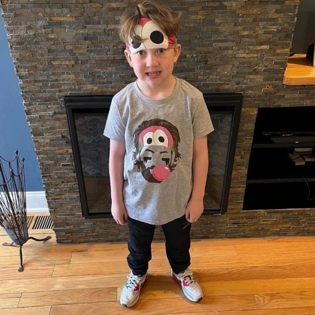 Young kid wearing a Philadelphia Phillies Bryce Harper shirt from Phillygoat