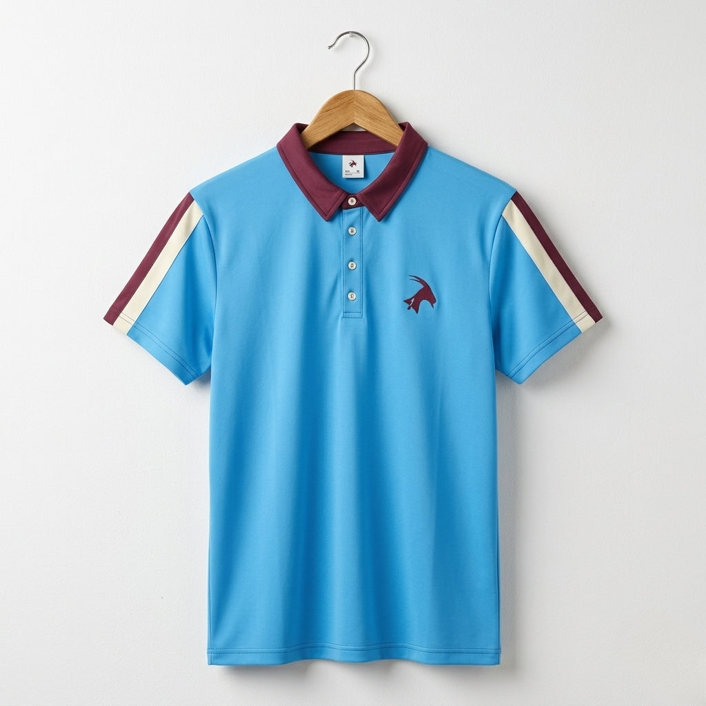 Philadelphia Phillies powder blue and maroon mens golf polo by Phillygoat