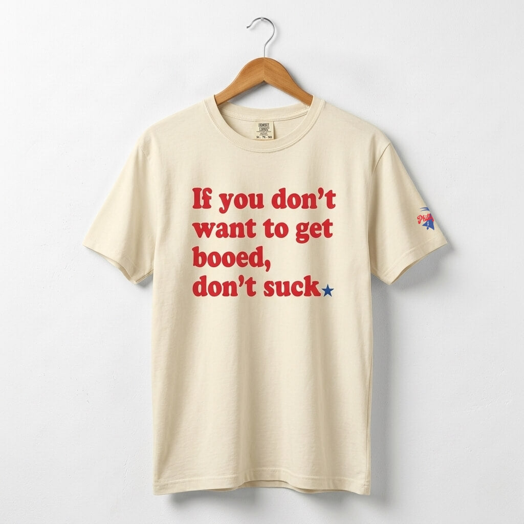 Philadelphia Phillies if you don't want to get booed don't suck john kruk ivory comfort colors t-shirt by Phillygoat