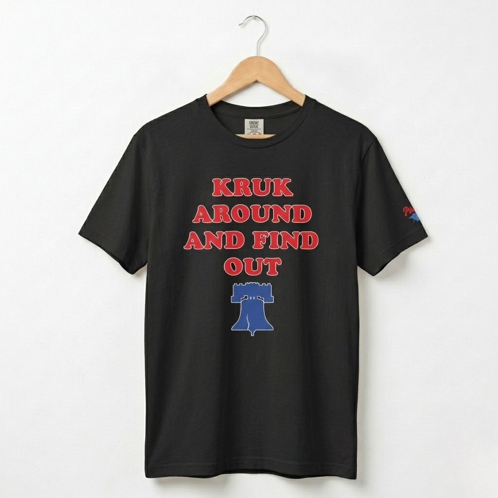 Philadelphia Phillies John Kruk funny Kruk Around and Find Out black shirt by Phillygoat