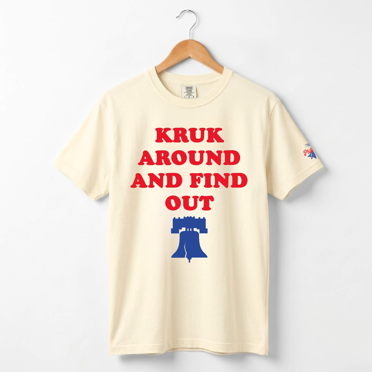 Philadelphia Phillies John Kruk Around and Find Out ivory comfort colors t-shirt by phillygoat
