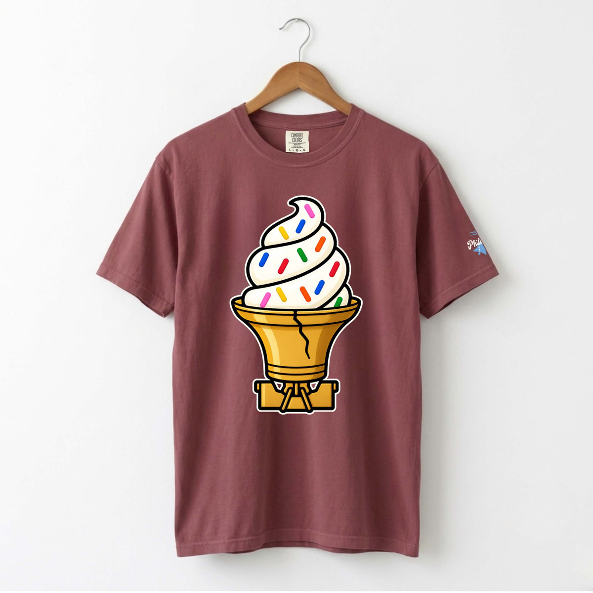 "Liberty Bell Ice Cream Cone with Jimmies" Comfort Colors Tee