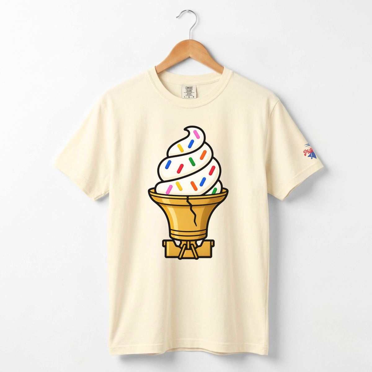 "Liberty Bell Ice Cream Cone with Jimmies" Comfort Colors Tee