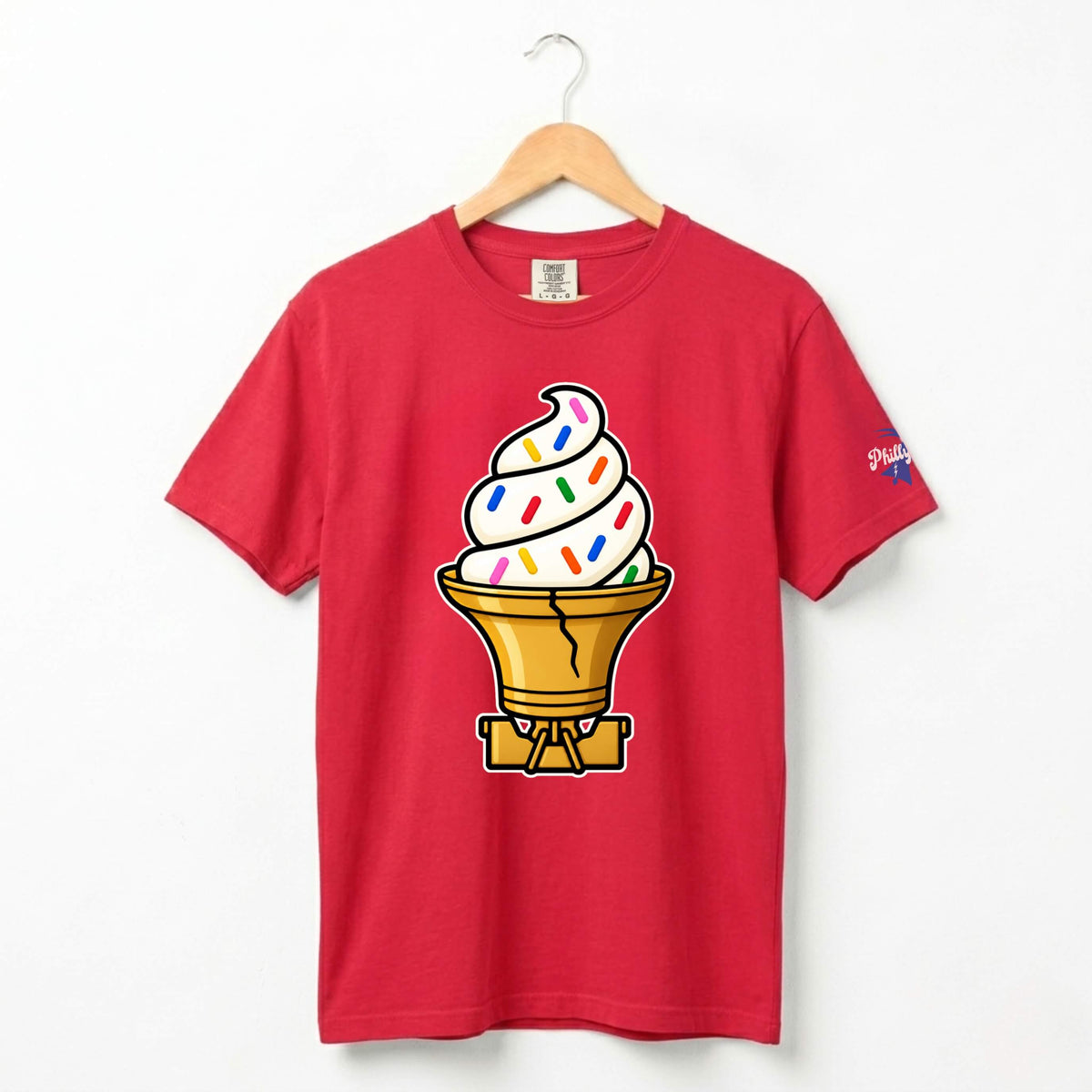 "Liberty Bell Ice Cream Cone with Jimmies" Comfort Colors Tee