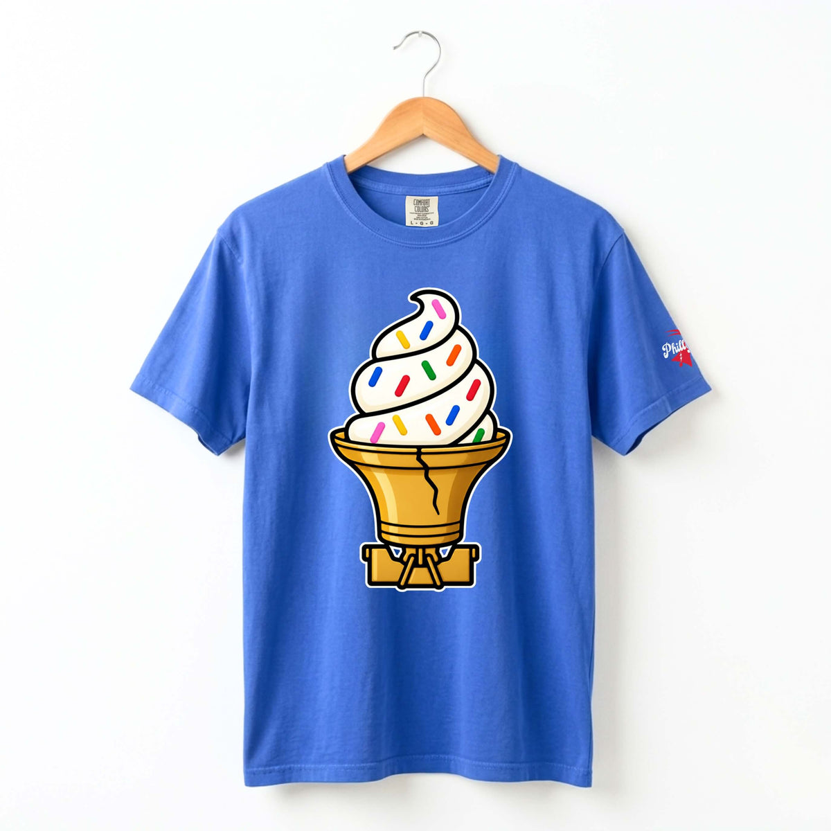 "Liberty Bell Ice Cream Cone with Jimmies" Comfort Colors Tee