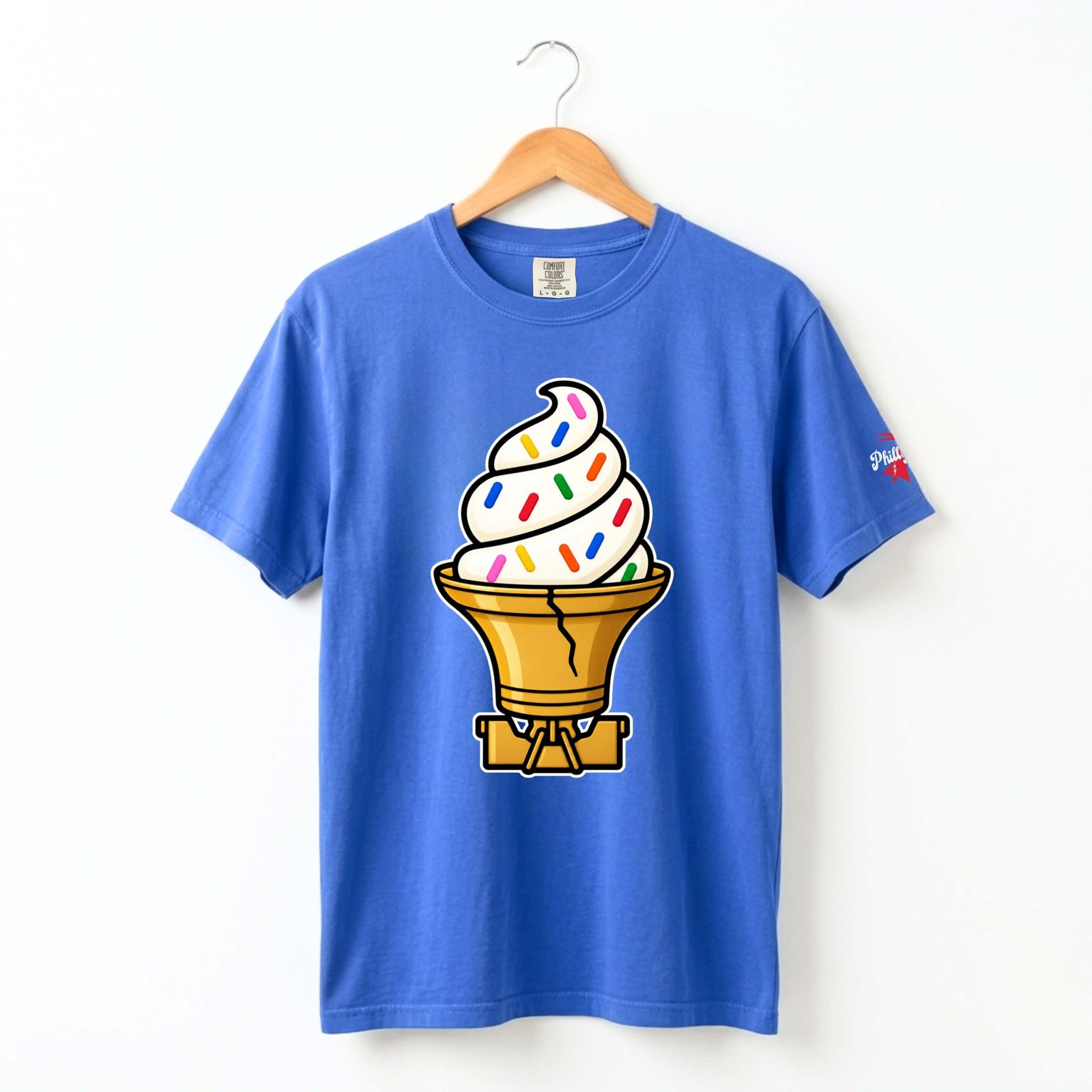 "Liberty Bell Ice Cream Cone with Jimmies" Comfort Colors Tee