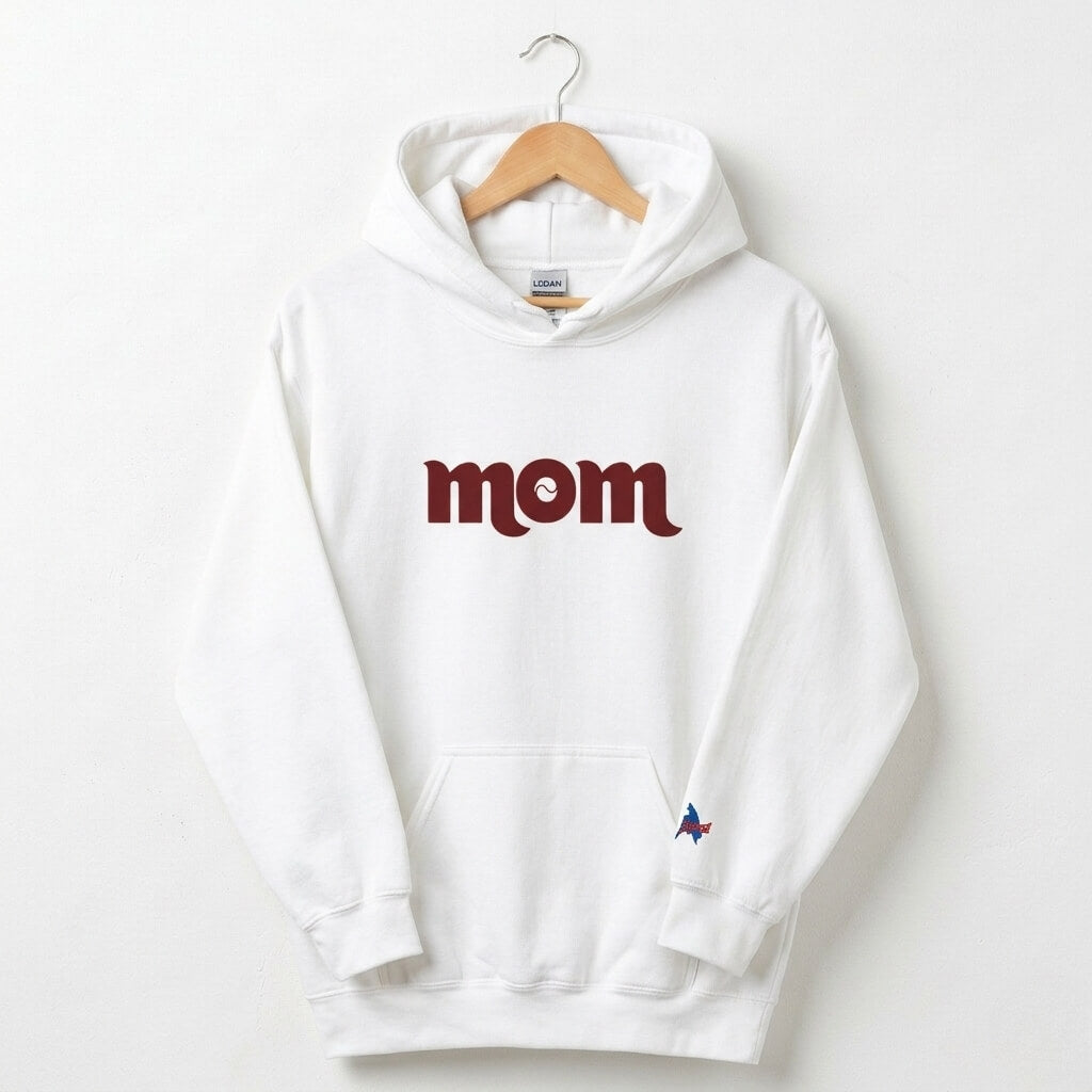 Philadelphia Phillies Mom embroidered white hoodie by Phillygoat