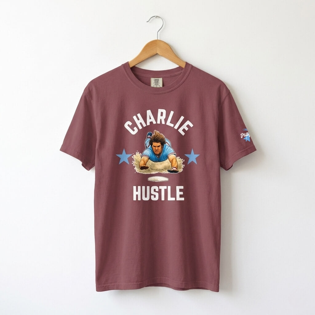 Philadelphia Phillies Pete Rose Charlie Hustle brick Comfort Colors t-shirt by Phillygoat
