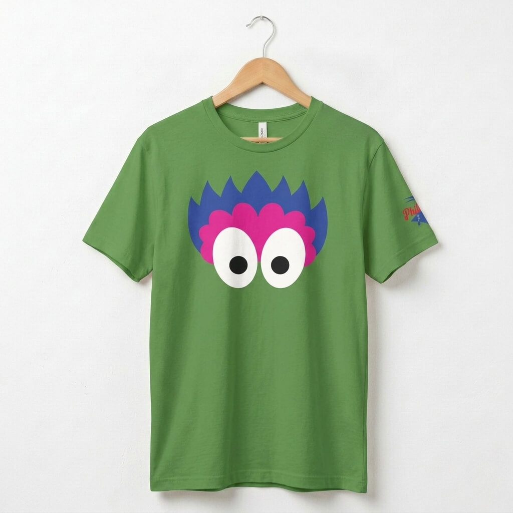 Philadelphia Phillies Phillie Phanatic phan eyes green t-shirt by Phillygoat