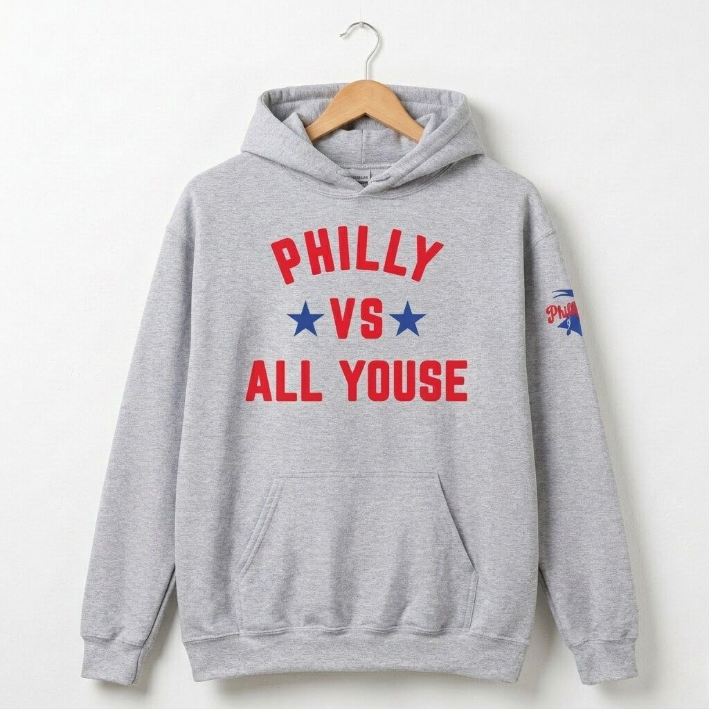 Philadelphia Phillies Philly vs All Youse grey hoodie by Phillygoat