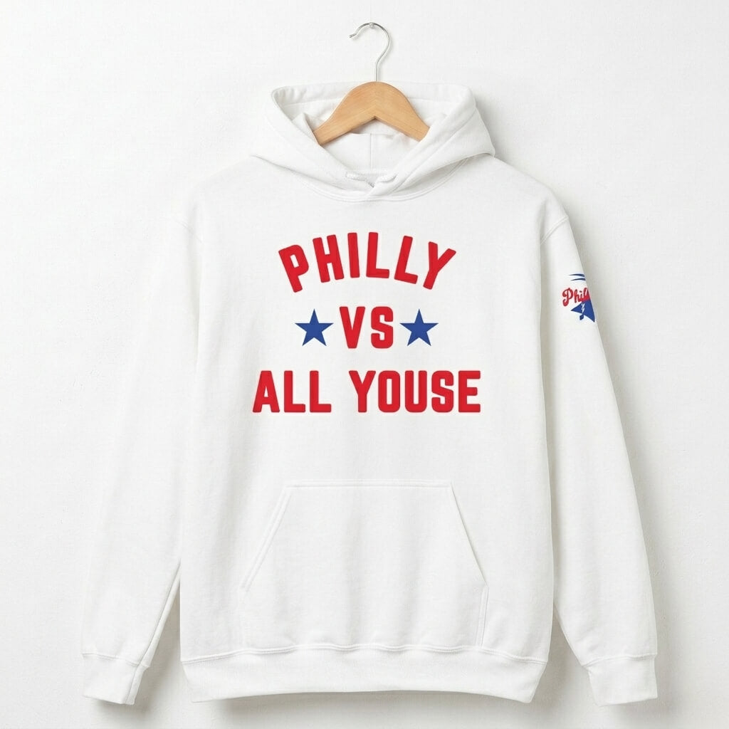 Philadelphia Phillies Philly vs All Youse white hoodie by Phillygoat