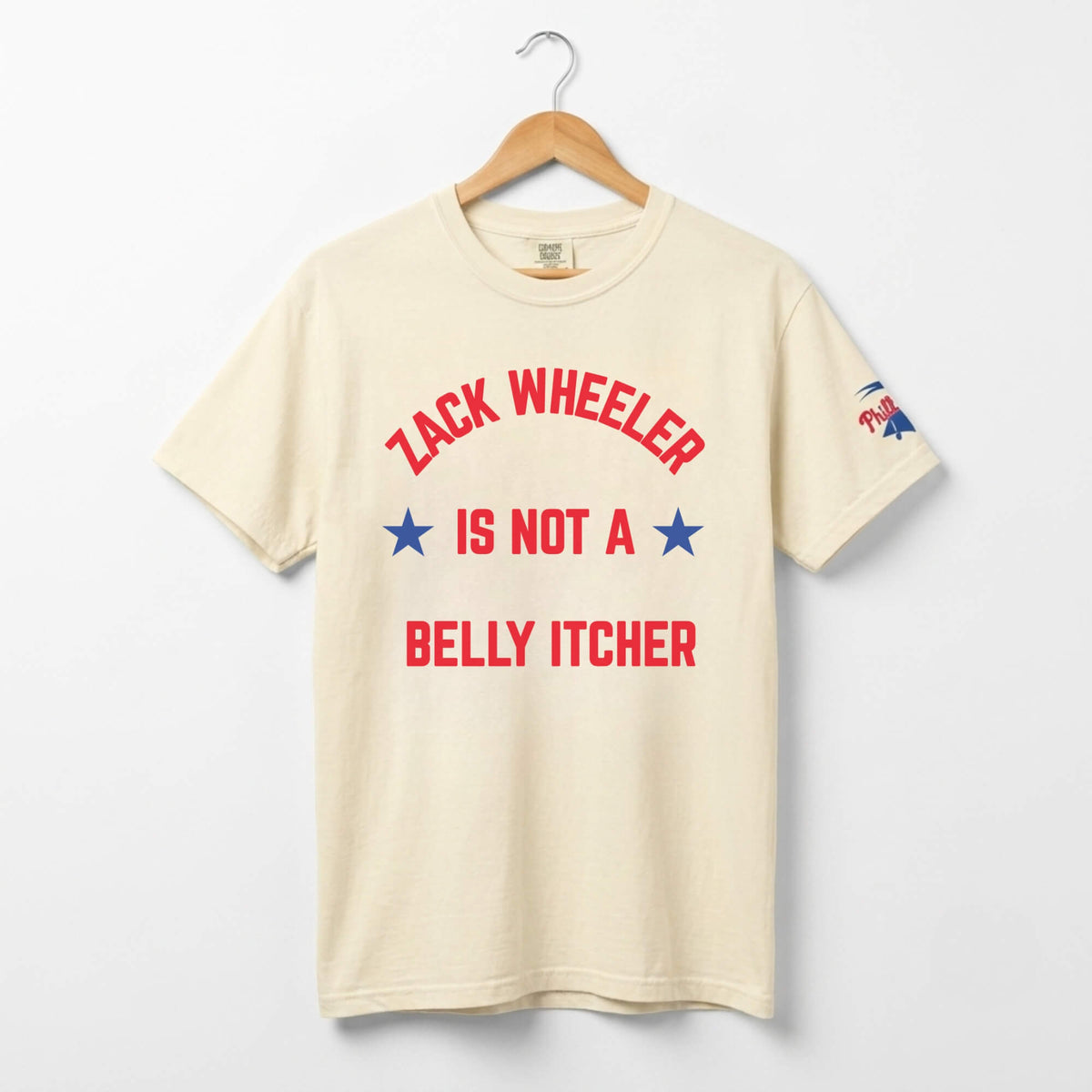 Philadelphia Phillies Zack Wheeler Is Not a Belly Itcher ivory Comfort Colors t-shirt by Phillygoat