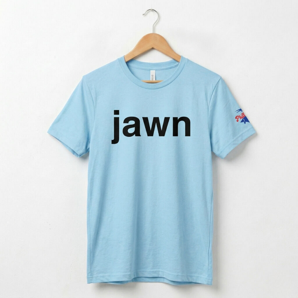 philadelphia philly slang jawn ocean blue t-shirt by Phillygoat