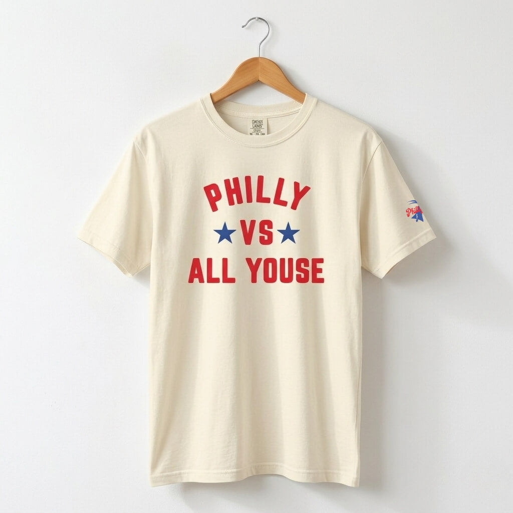 Philadelphia Phillies Philly vs All Youse ivory comfort colors t-shirt by Phillygoat