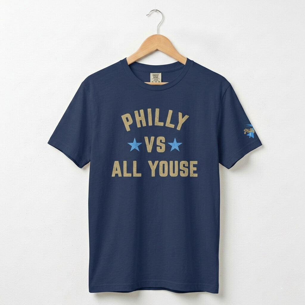 Philadelphia Union Philly vs All Youse navy comfort colors t-shirt by Phillygoat