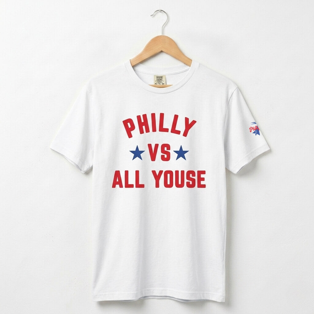 Philadelphia Phillies vs All Youse white comfort colors t-shirt by Phillygoat