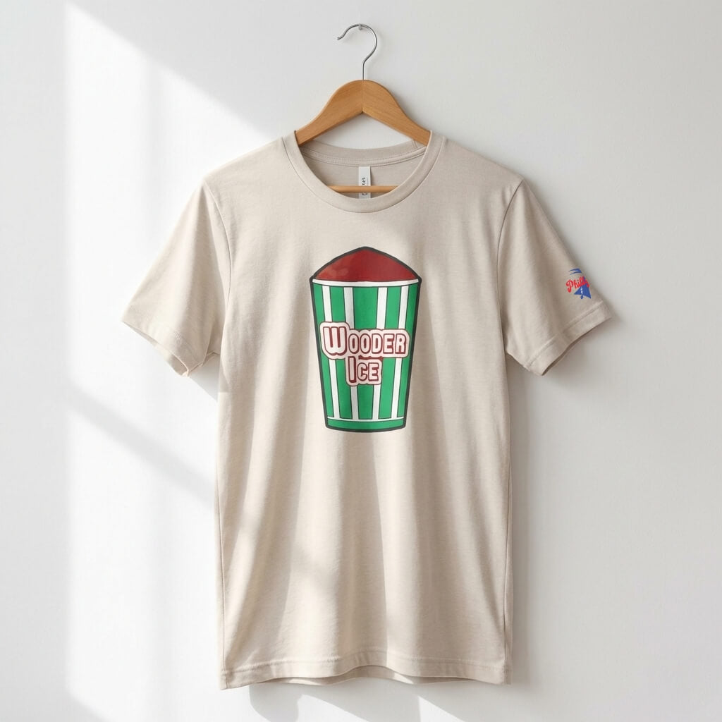 Philadelphia italian ice philly wooder water ice heather dust t-shirt by Phillygoat