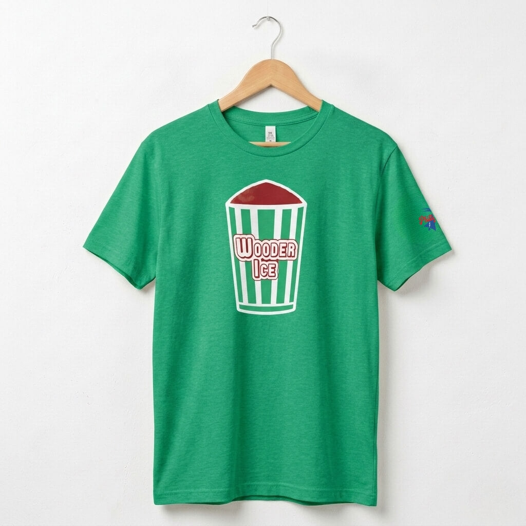 Philadelphia italian ice philly wooder water ice kelly green t-shirt by Phillygoat