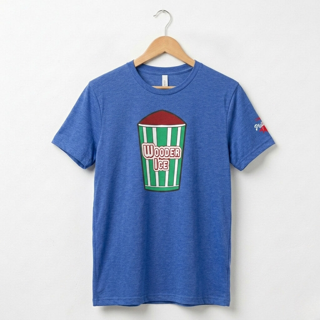 Philadelphia italian ice philly wooder water ice royal blue t-shirt by Phillygoat