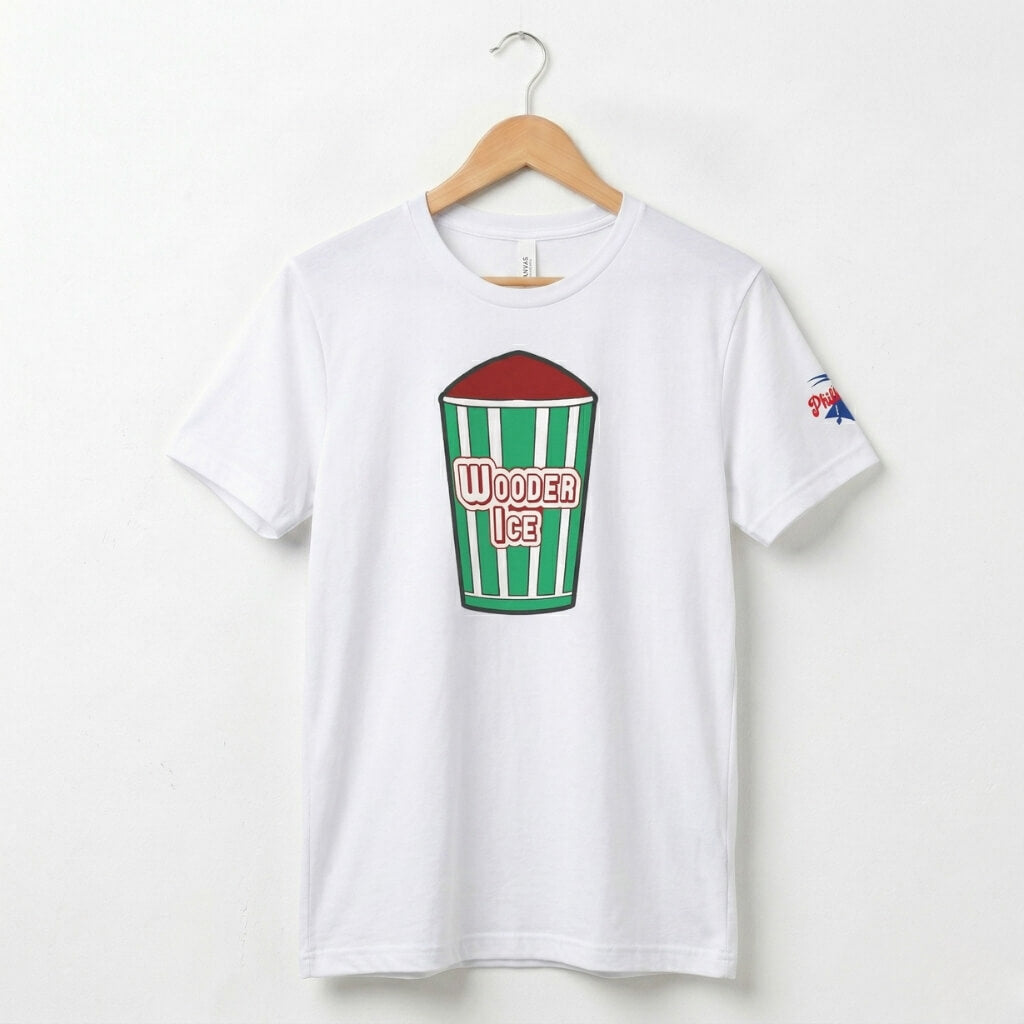 Philadelphia italian ice philly wooder water ice white t-shirt by Phillygoat
