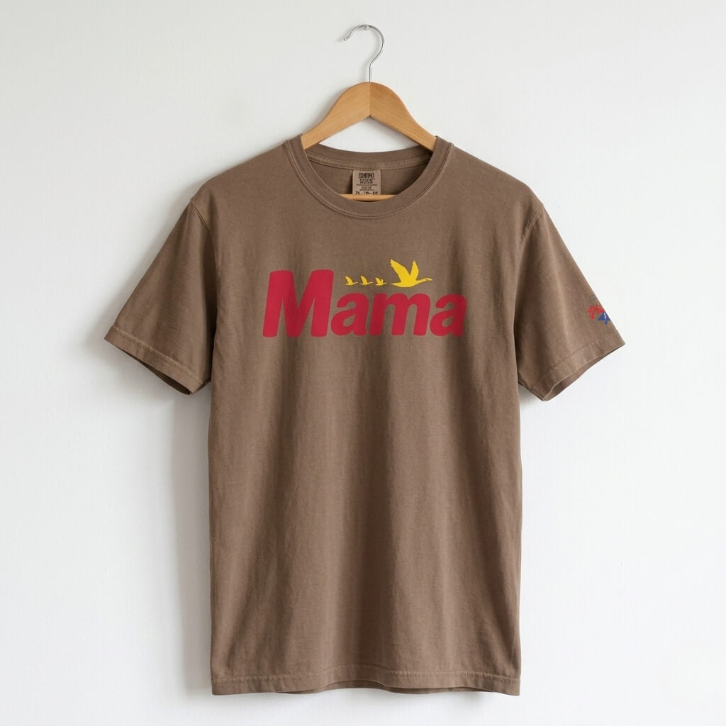 Philadelphia Delco Wawa Mama Mom brown comfort color t-shirt by Phillygoat