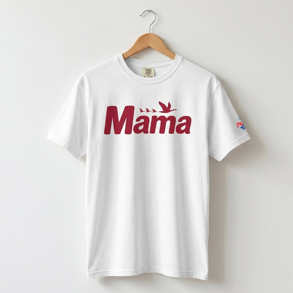 Philadelphia Delco Wawa Mama Mom white comfort color t-shirt by Phillygoat