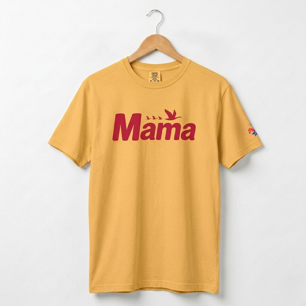 Philadelphia Delco Wawa Mama Mom yellow comfort color t-shirt by Phillygoat