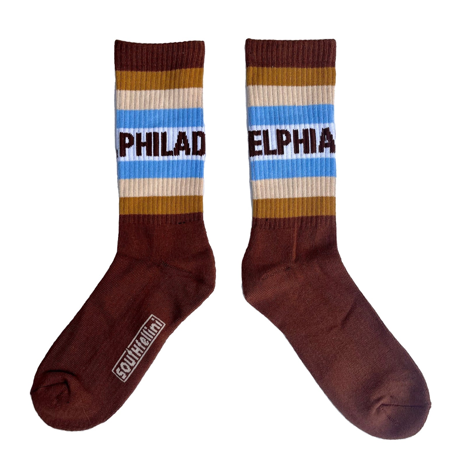 "Philadelphia Sunrise" Socks (Coffee)