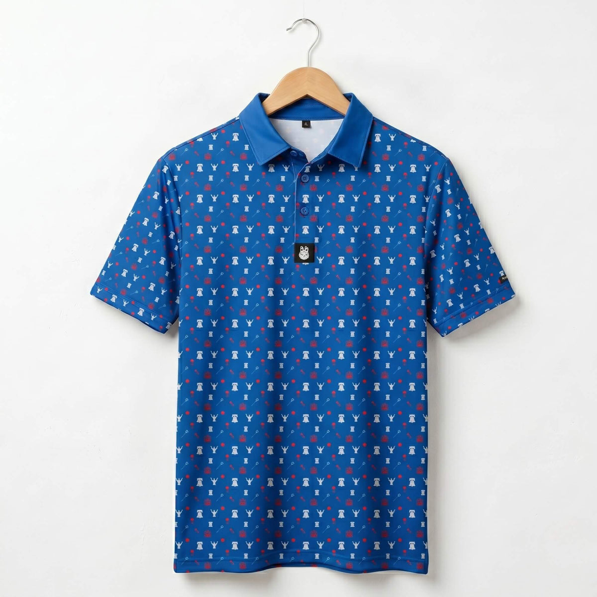 Philadelphia Philly jawn blue mens golf polo phillygoat