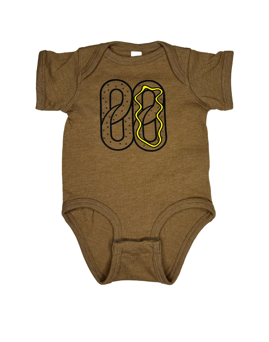 "Double Pretzel" Baby Onesie