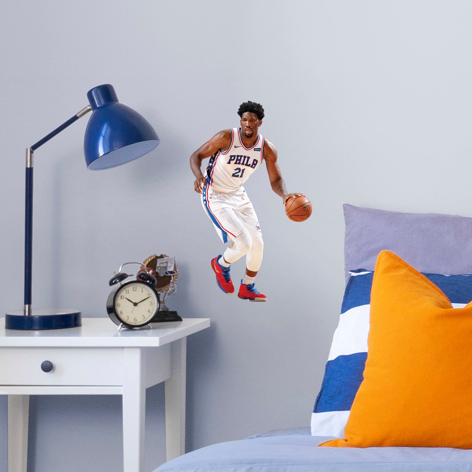 Joel Embiid - RealBig Collection - Official NBA - Philadelphia 76ers - Reusable Vinyl Wall Decals #3